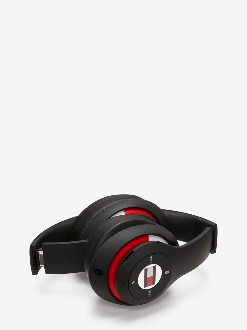 Női Tommy Hilfiger TH Wireless Headphones Technology Fekete | HU 699HAP